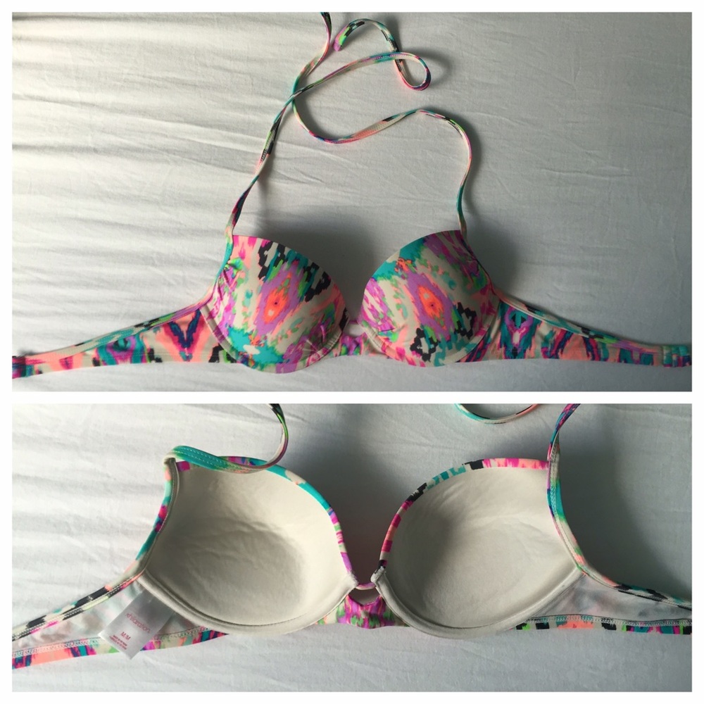 Xhilaration Padded Multi-Colored Ikat Printed String Bikini Set Size M - Picture 4 of 4